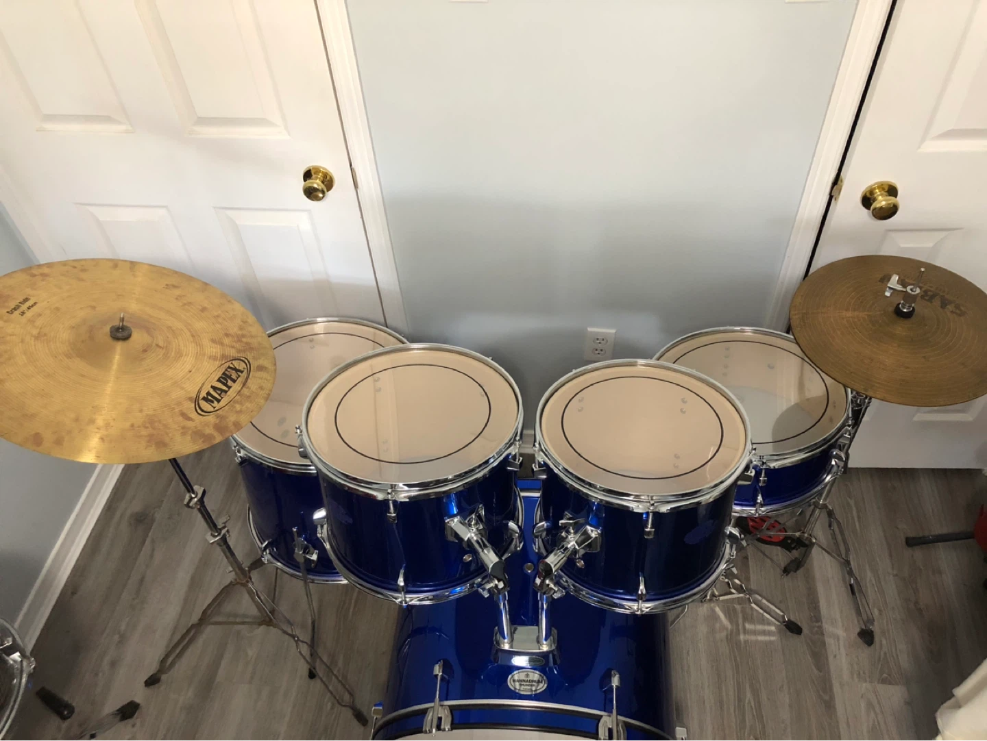 Royal blue drum set + brand new heads! - photo 4