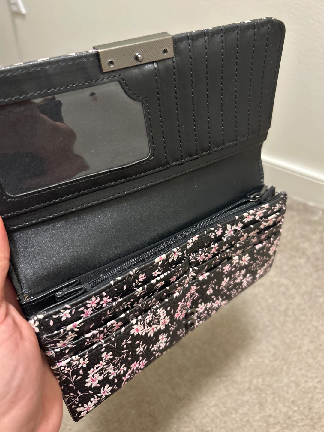 Black floral wallet - photo 2