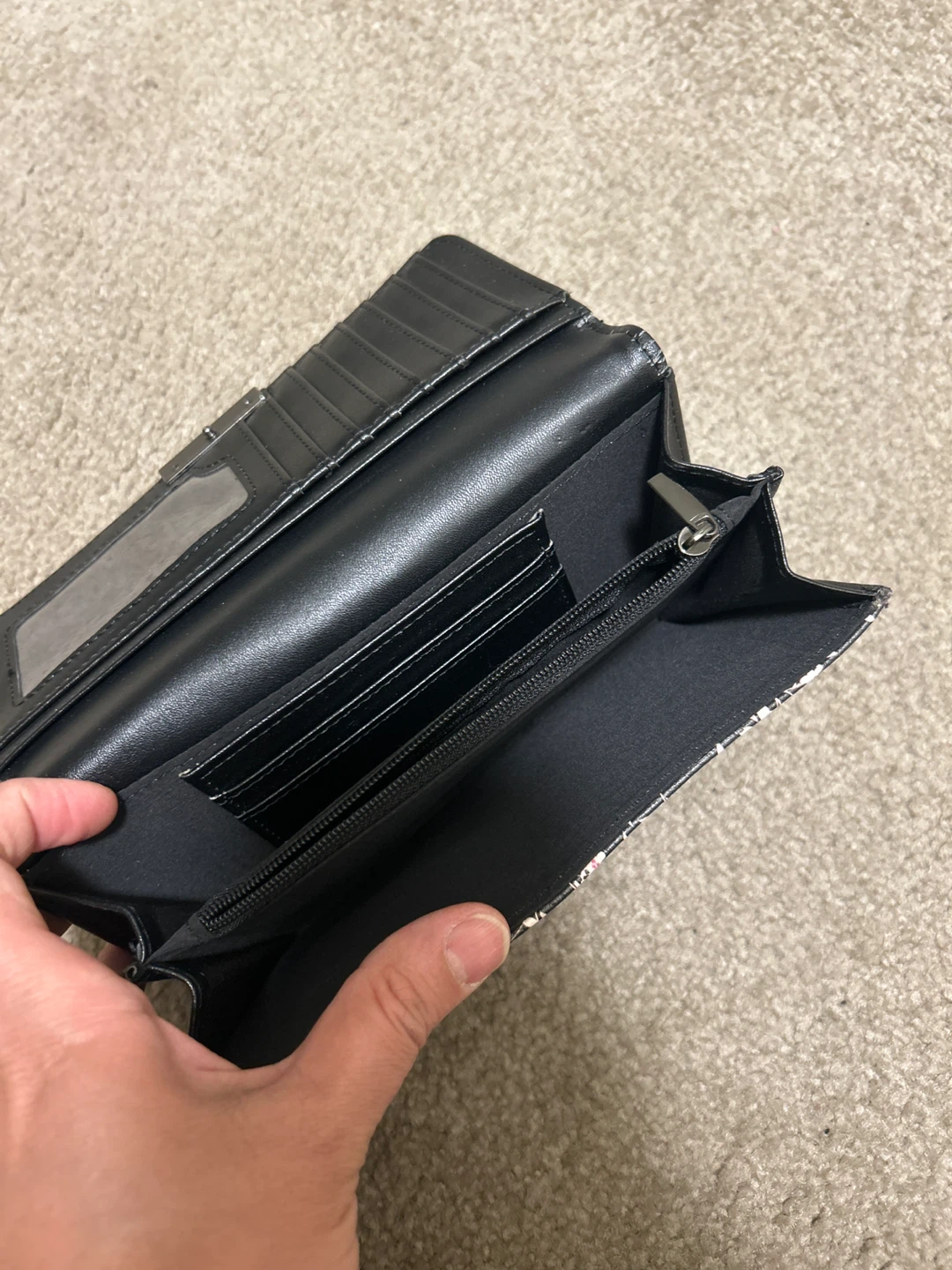 Black floral wallet - photo 3