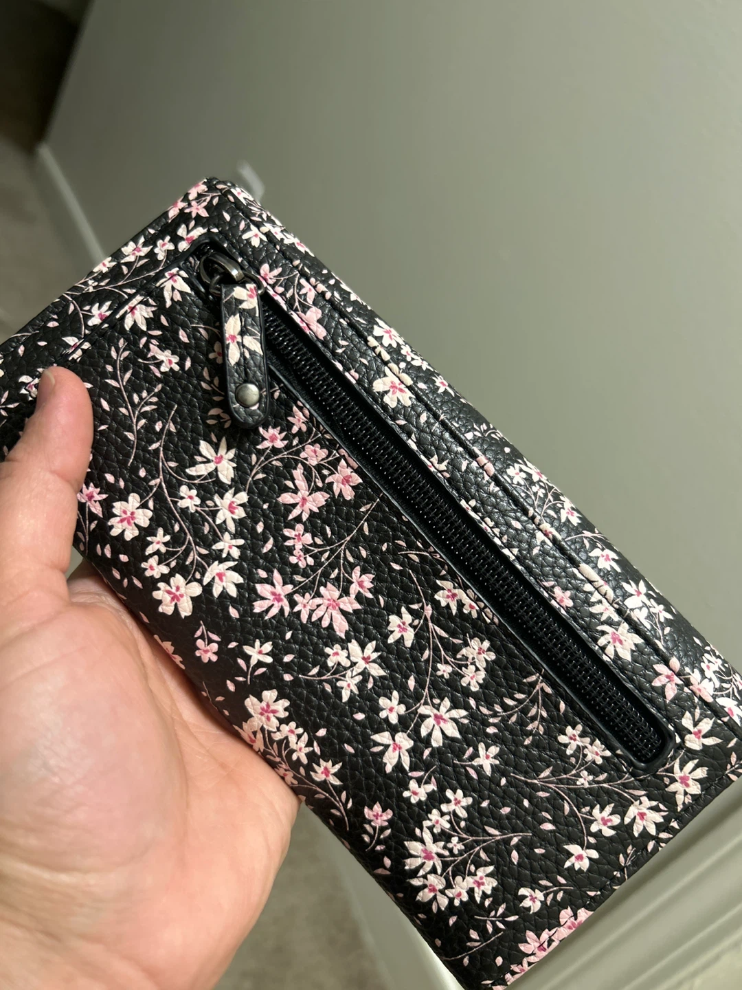 Black floral wallet - photo 4