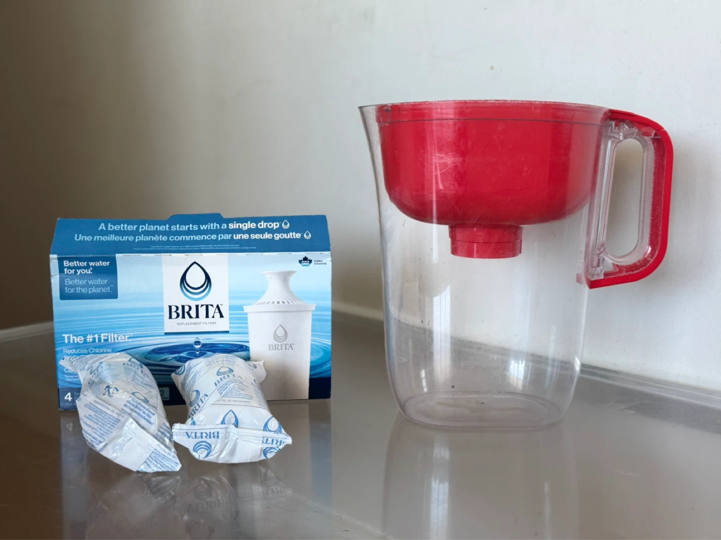 Brita Water Filter Pitcher with 2 Replacement Filters