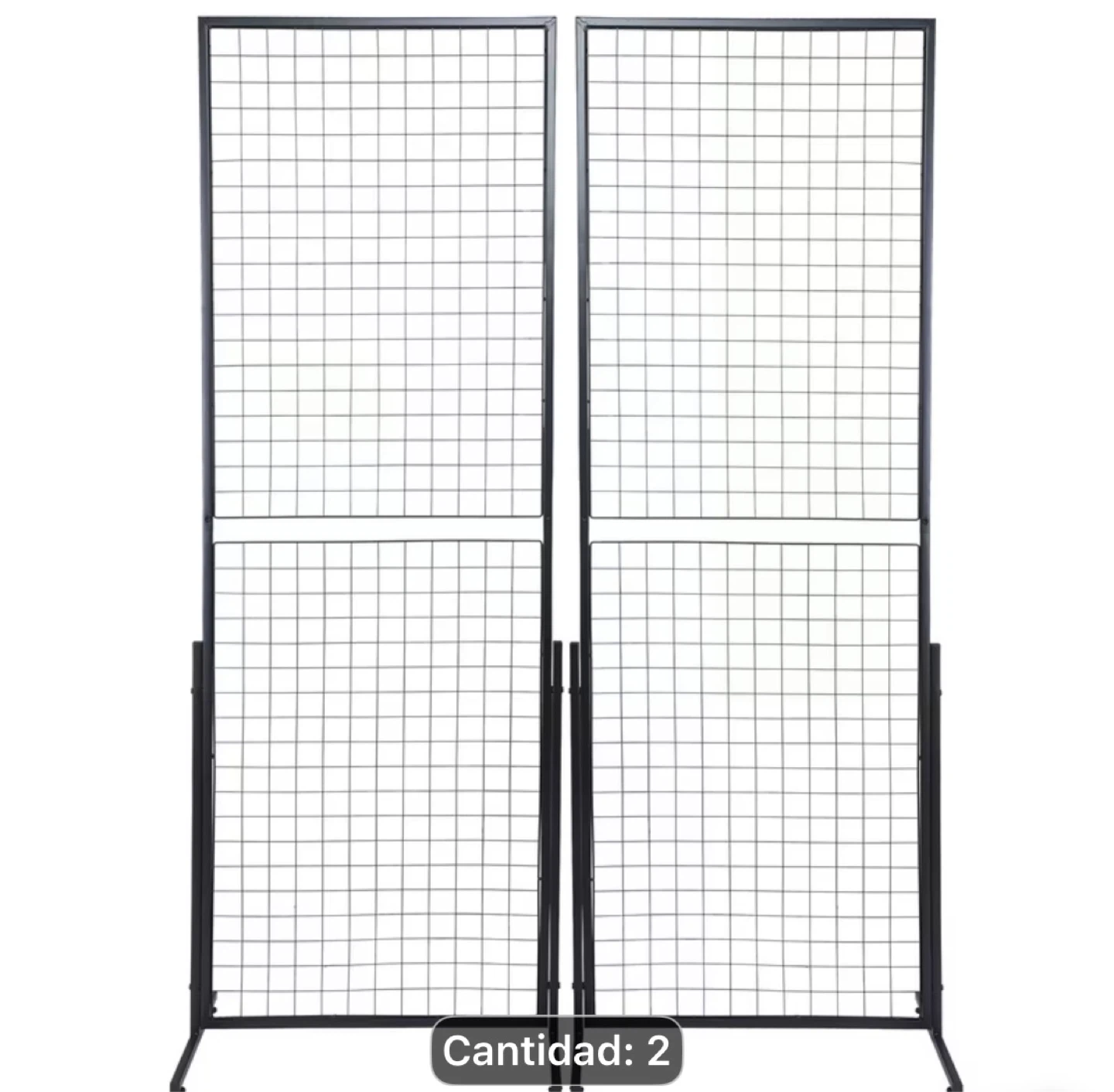 Black Metal Grid Display Panel with Hooks - photo 4