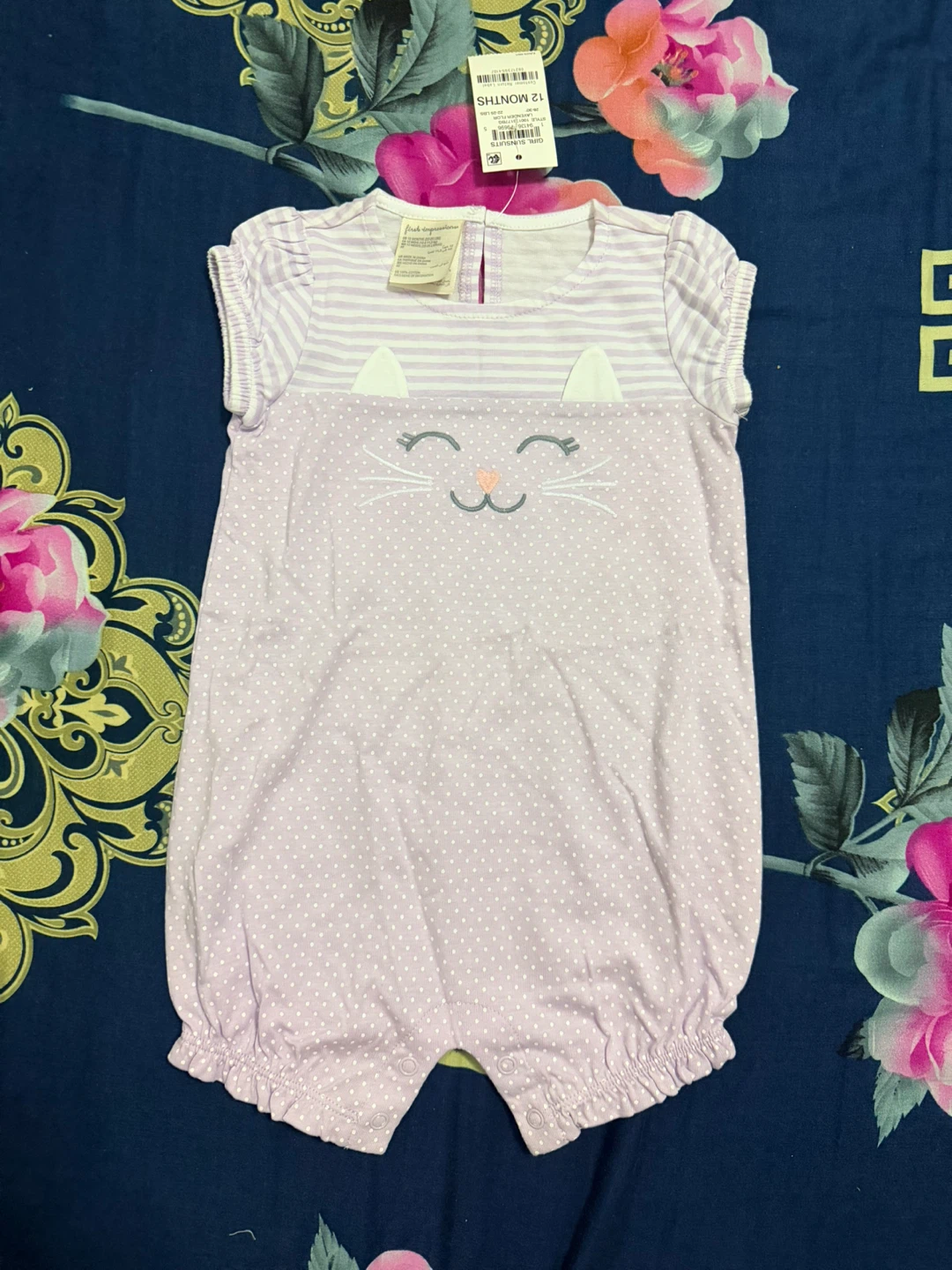 Baby Girl Romper Cat Design - photo 2