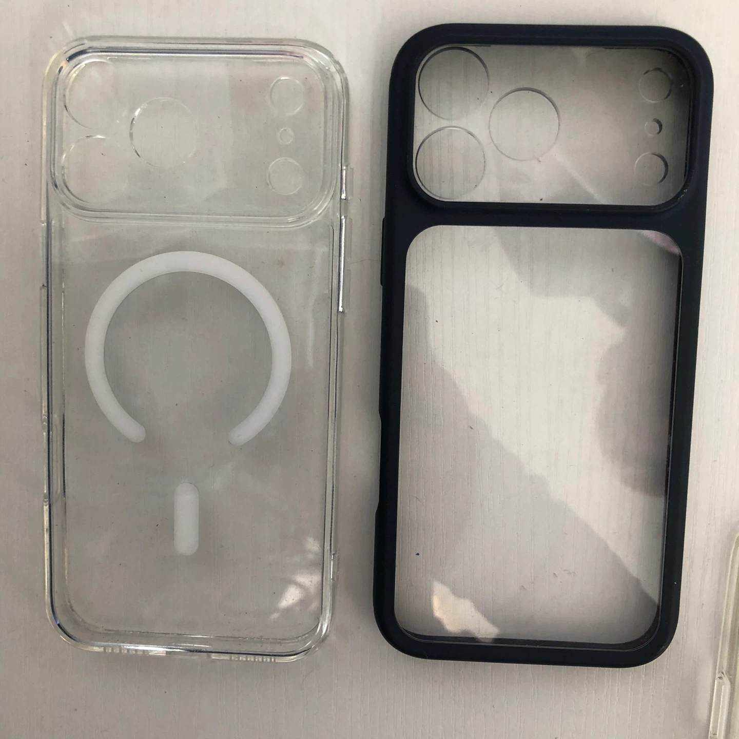 iPhone 17 Pro Max Clear Case & Blue Frame Case