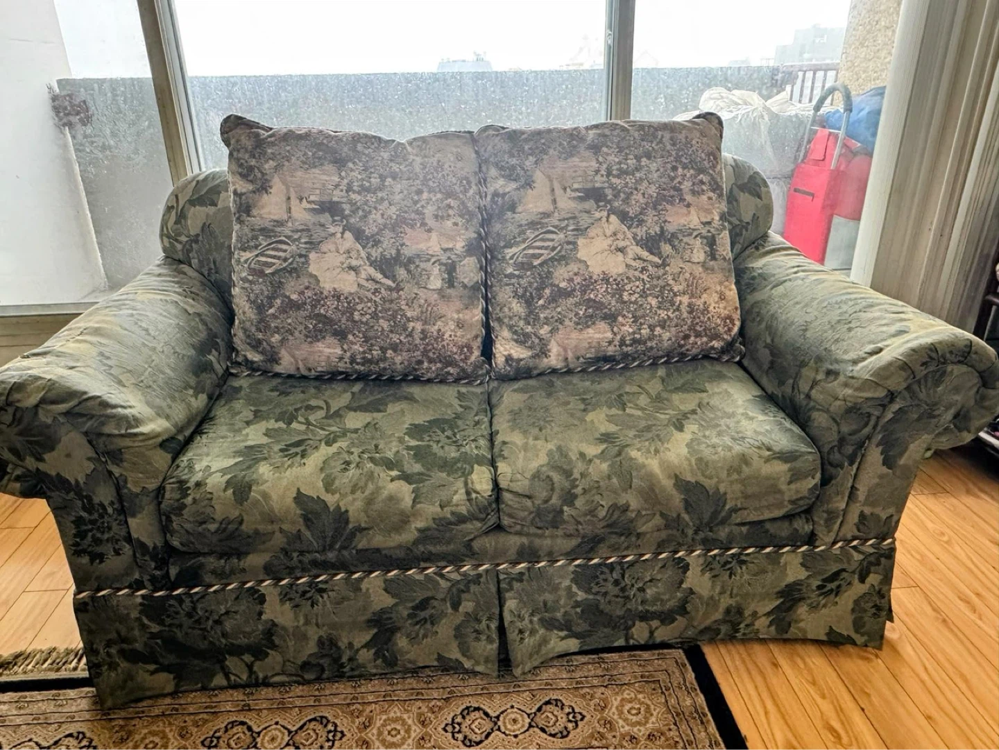 2-Seater Sofa /  Love seat with Floral Pattern - photo 2