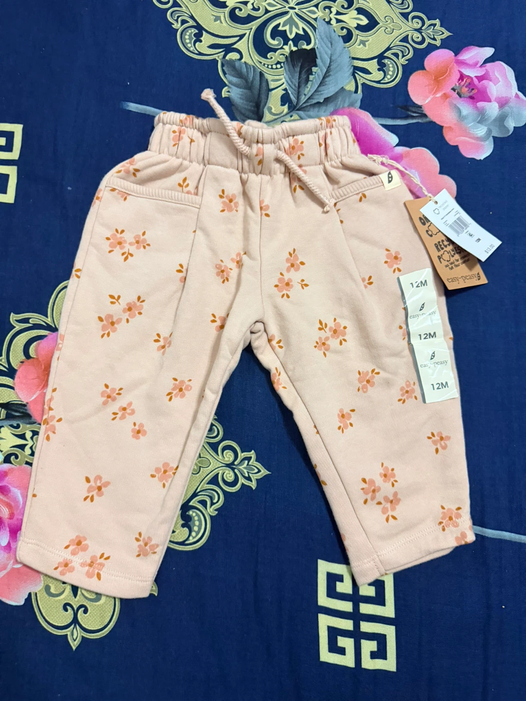 Baby Girls' Floral Pants Size 12M - photo 2