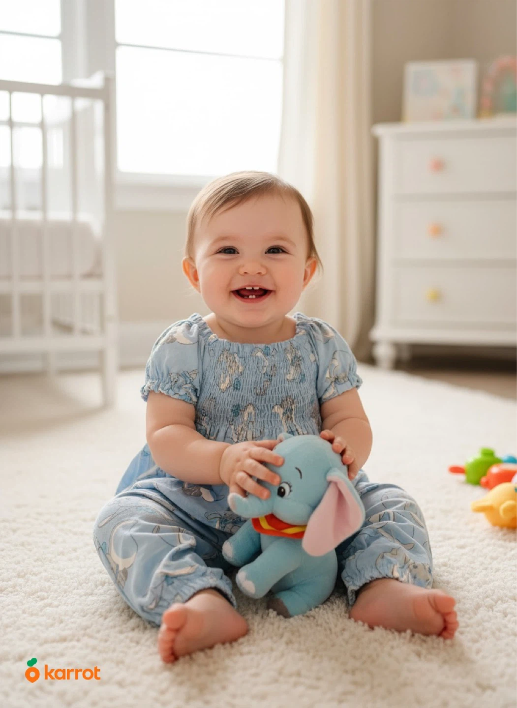 Baby Girls Dumbo Pajamas Set
