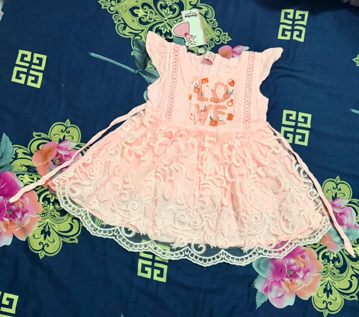 Baby Girl Pink Lace Dress - photo 2
