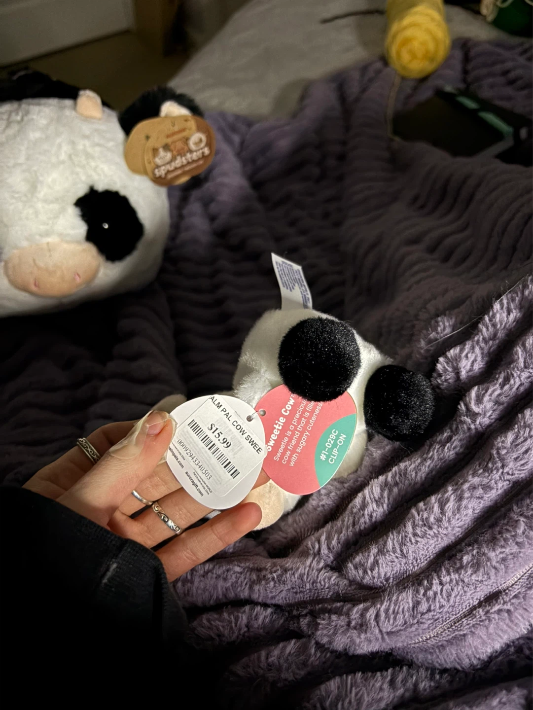 Aurora Spudsters Cow Plush & Palm Pals Clip-On - photo 3