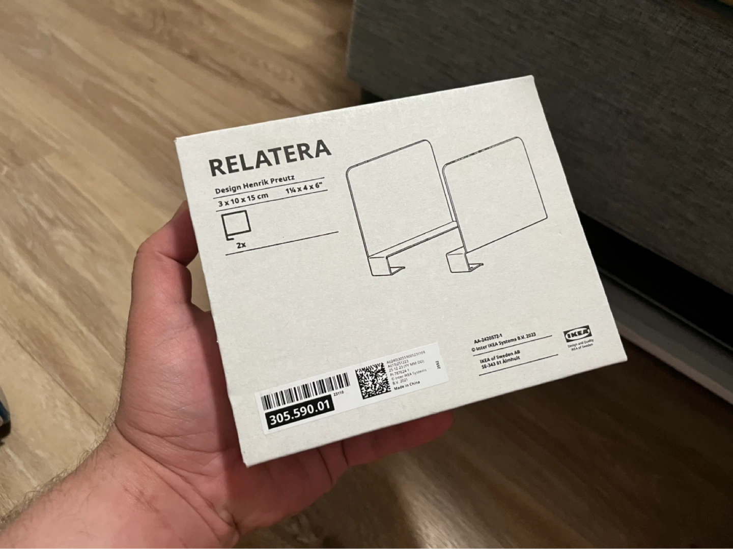 IKEA RELATERA Bookends, Light Gray-Green (2 Pack)