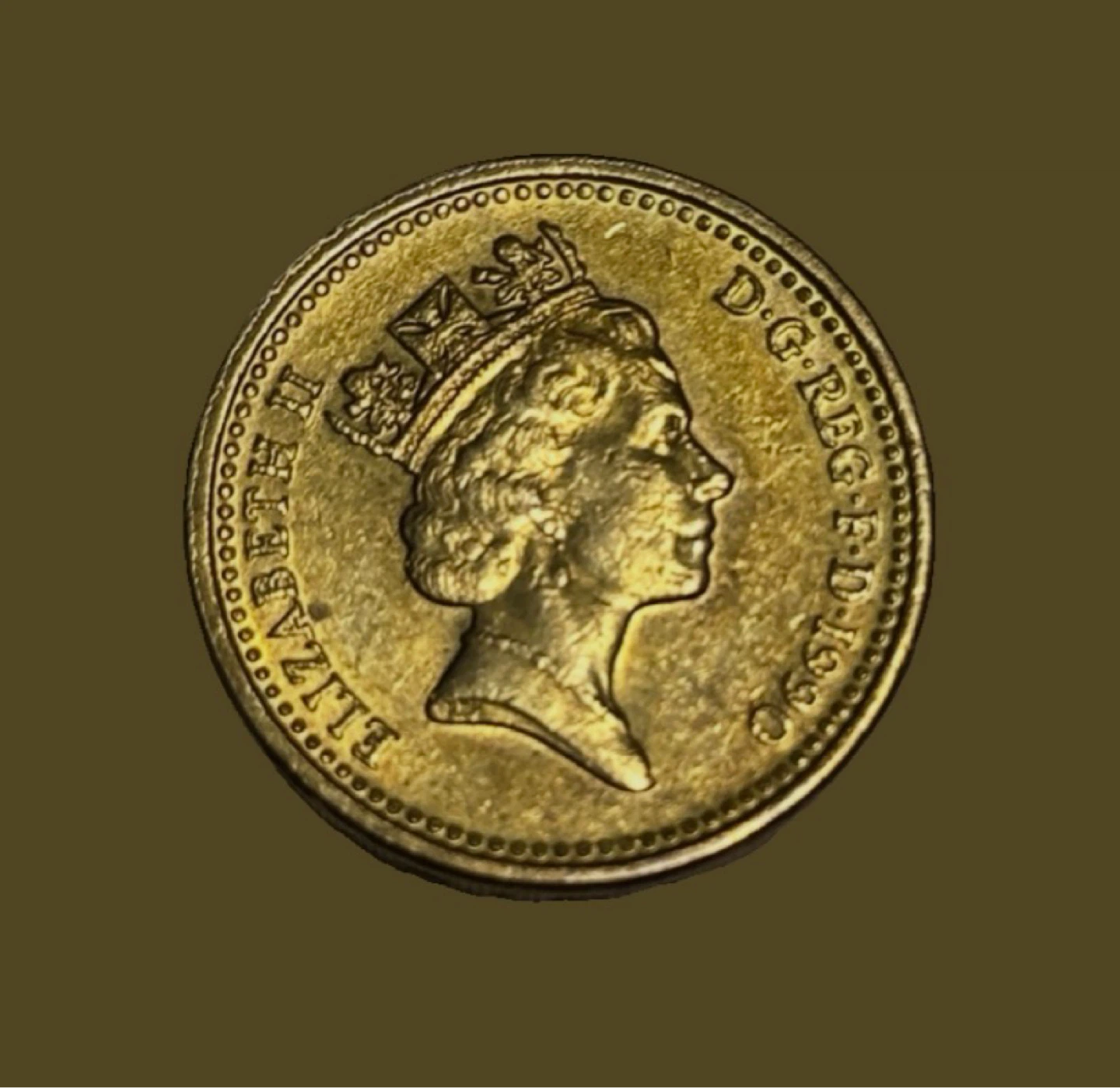 One Pound Coin - Queen Elizabeth II - 1988 - photo 4