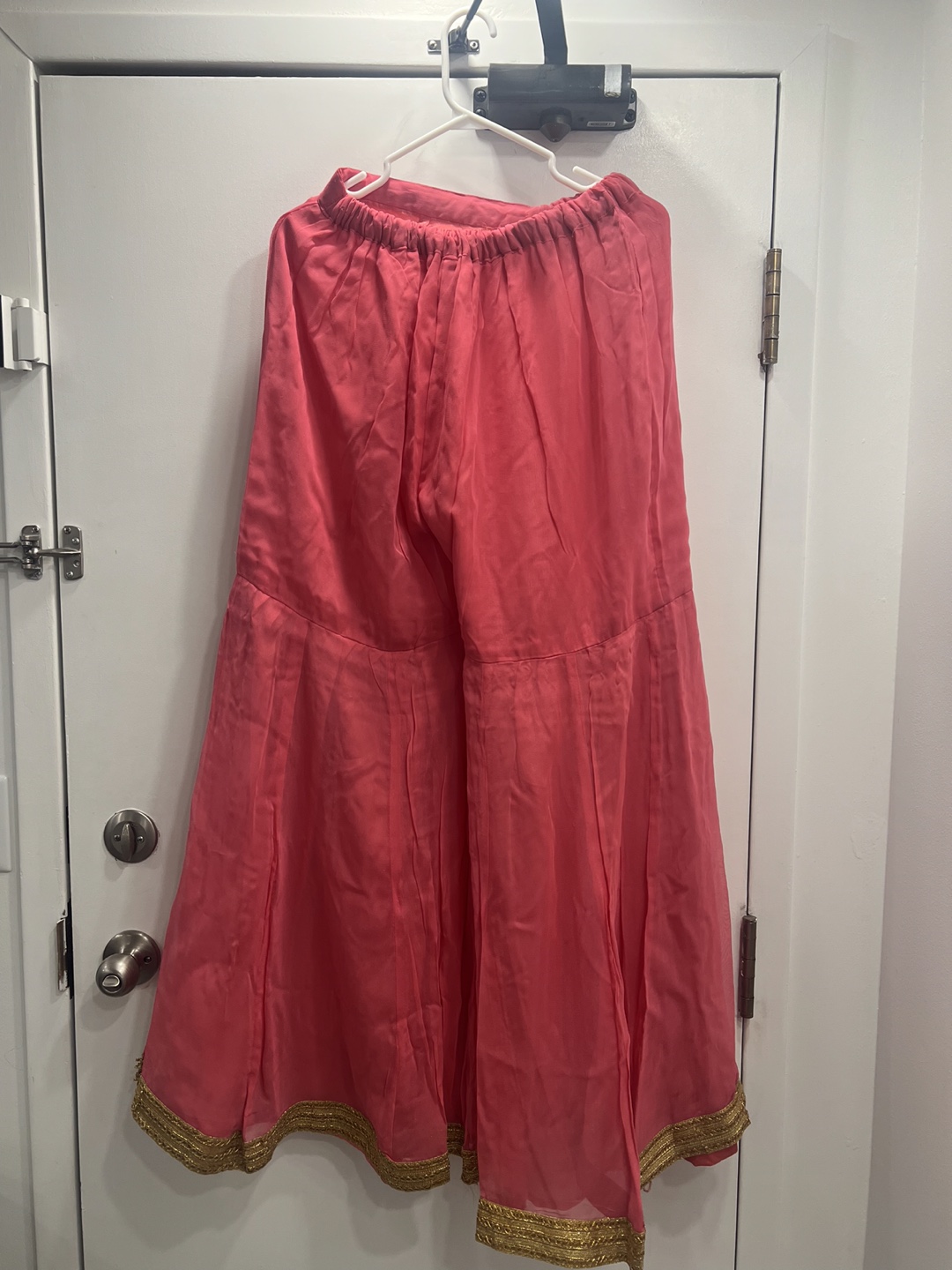 Pink Gold Trim Embroidered Indian Salwar Kameez - photo 5