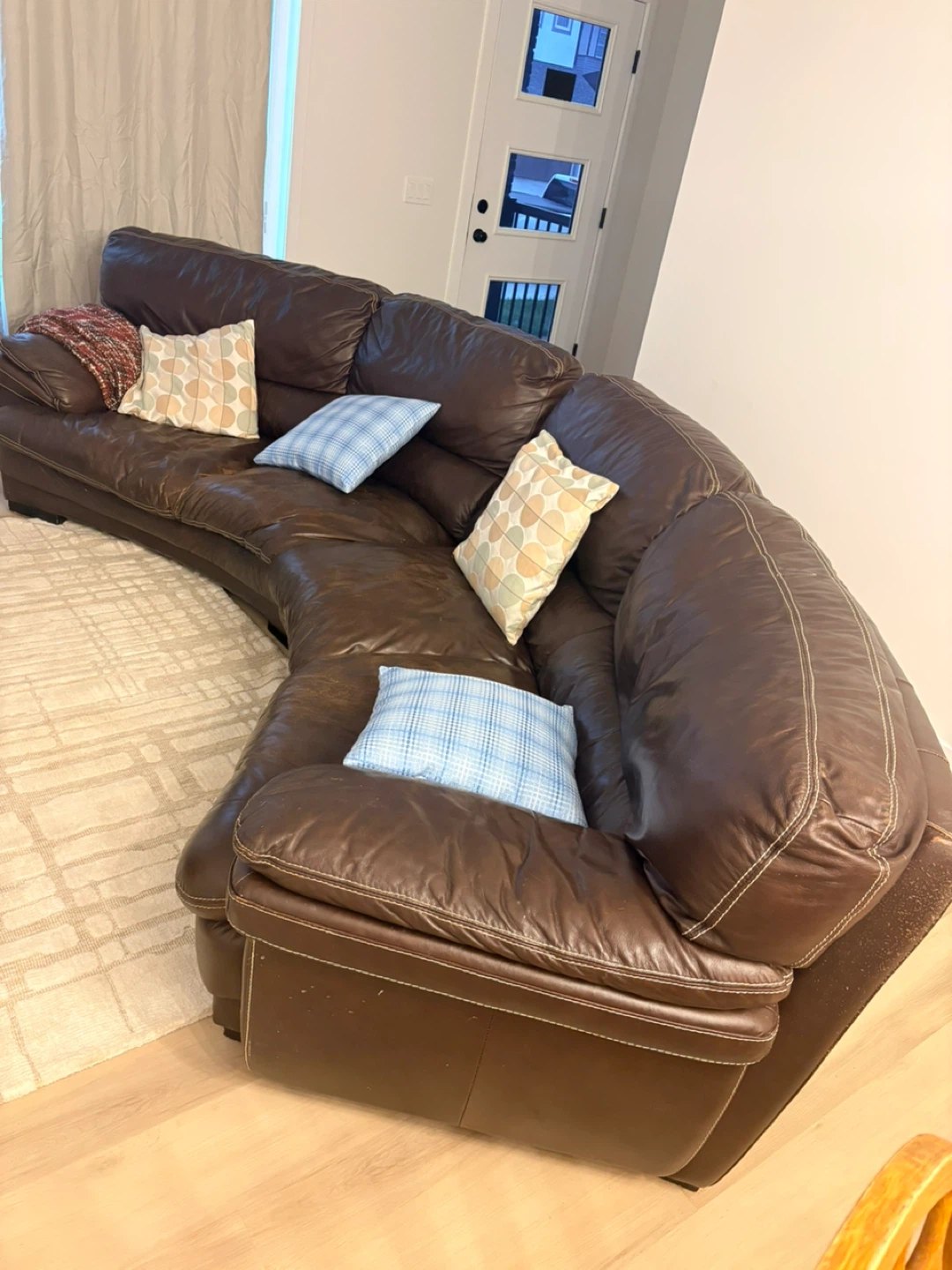Brown Leather Sectional Sofa