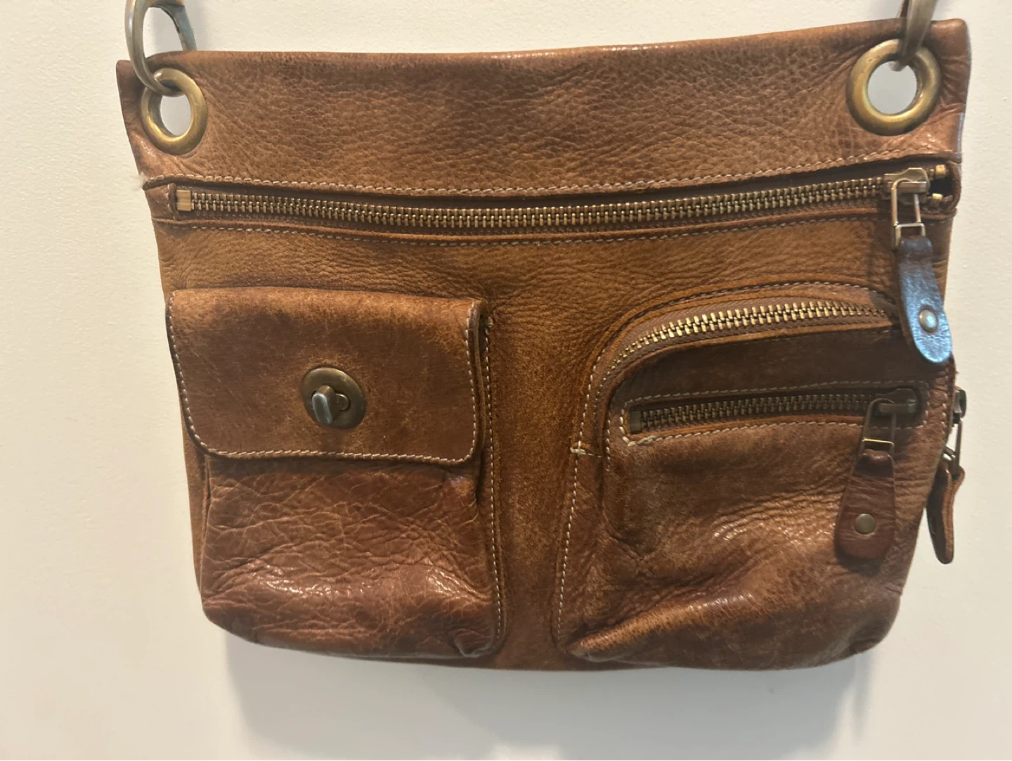 Roots Brown Leather Crossbody Bag - photo 4