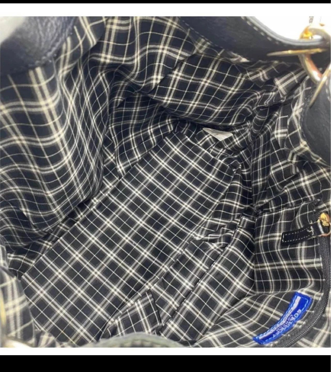 Authentic Burberry Blue Label Black Leather Hobo Bag - photo 3