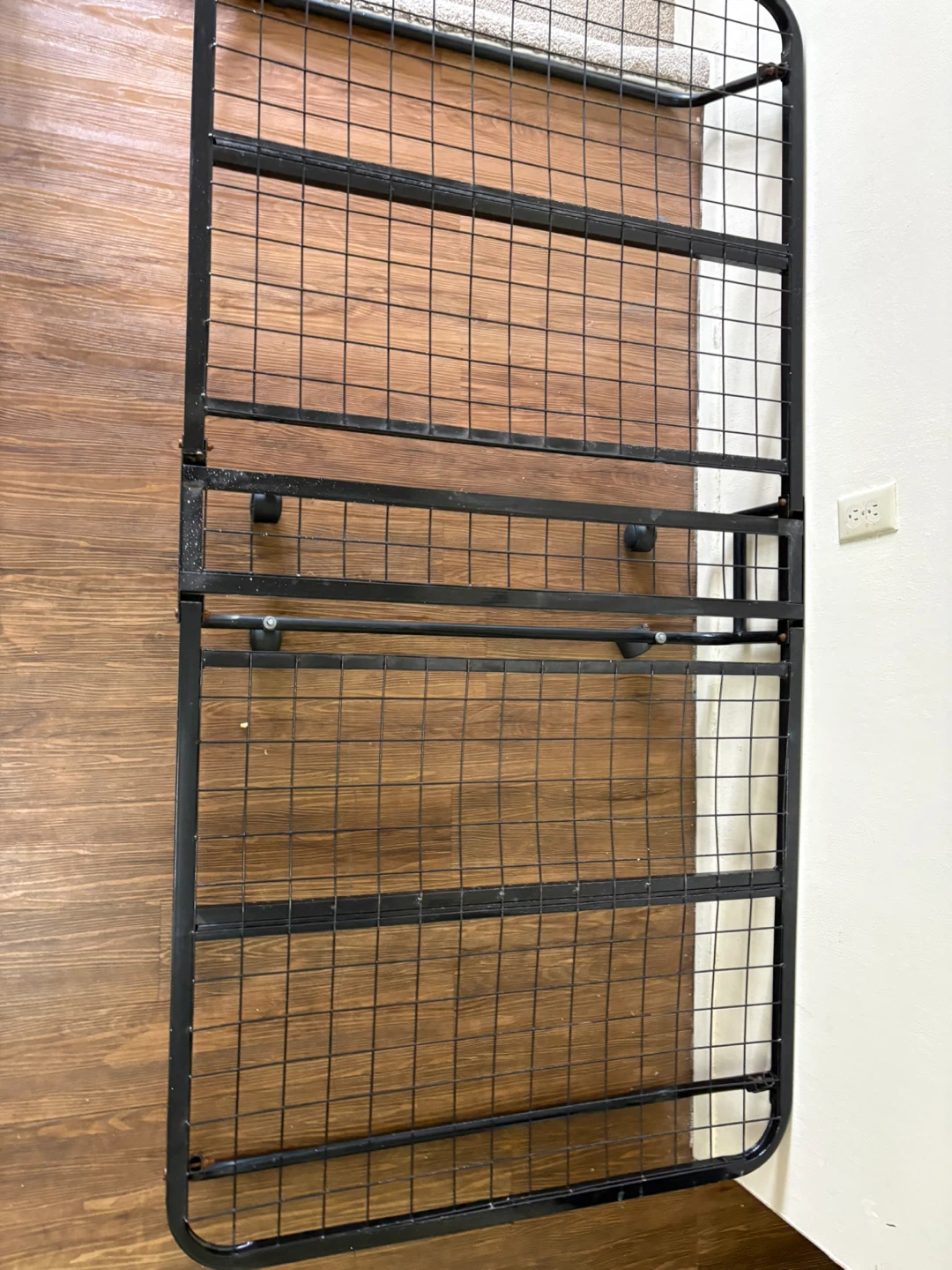 Twin size Folding Bed Frame with Wheels - photo 3