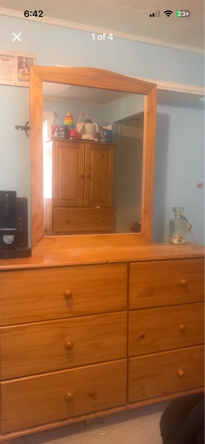 Wooden Wardrobe with Drawers - photo 2