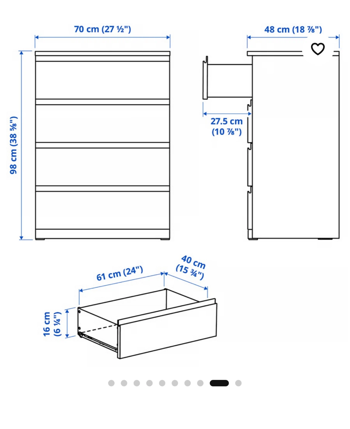 IKEA 4-Drawer Chest - photo 2