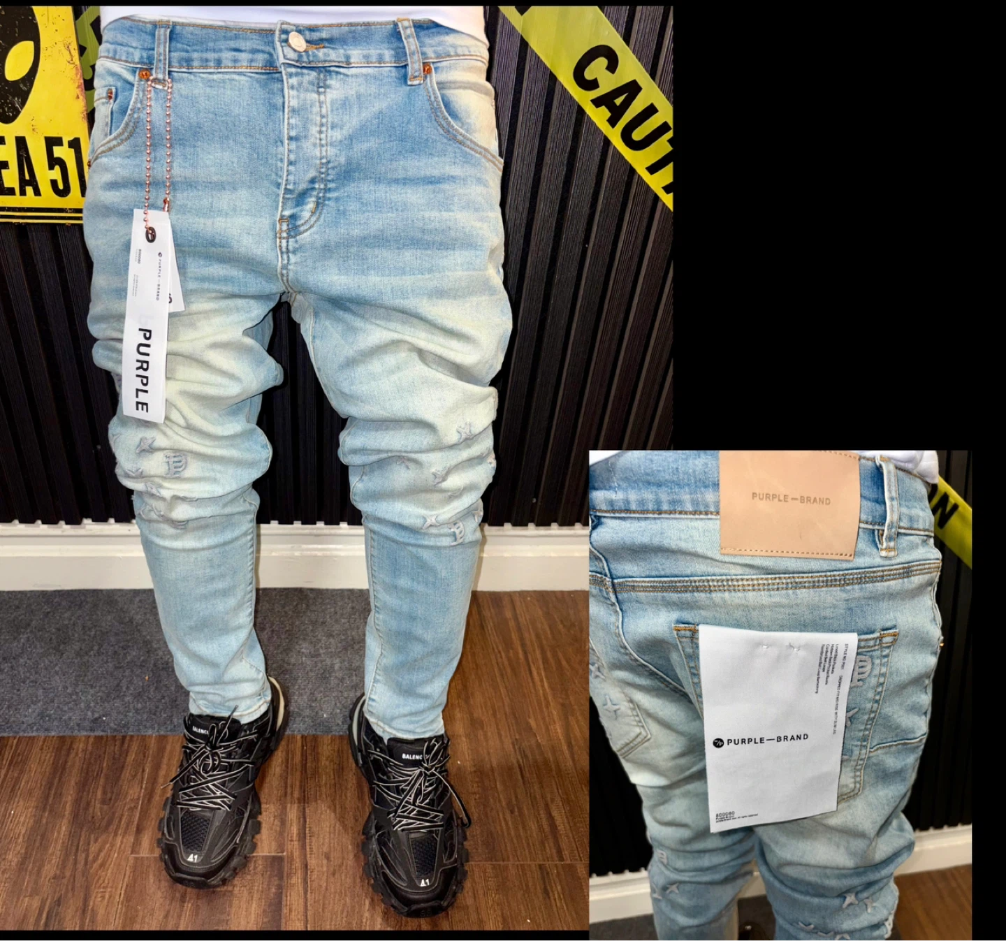 Purple Brand Light Wash Denim Jeans
