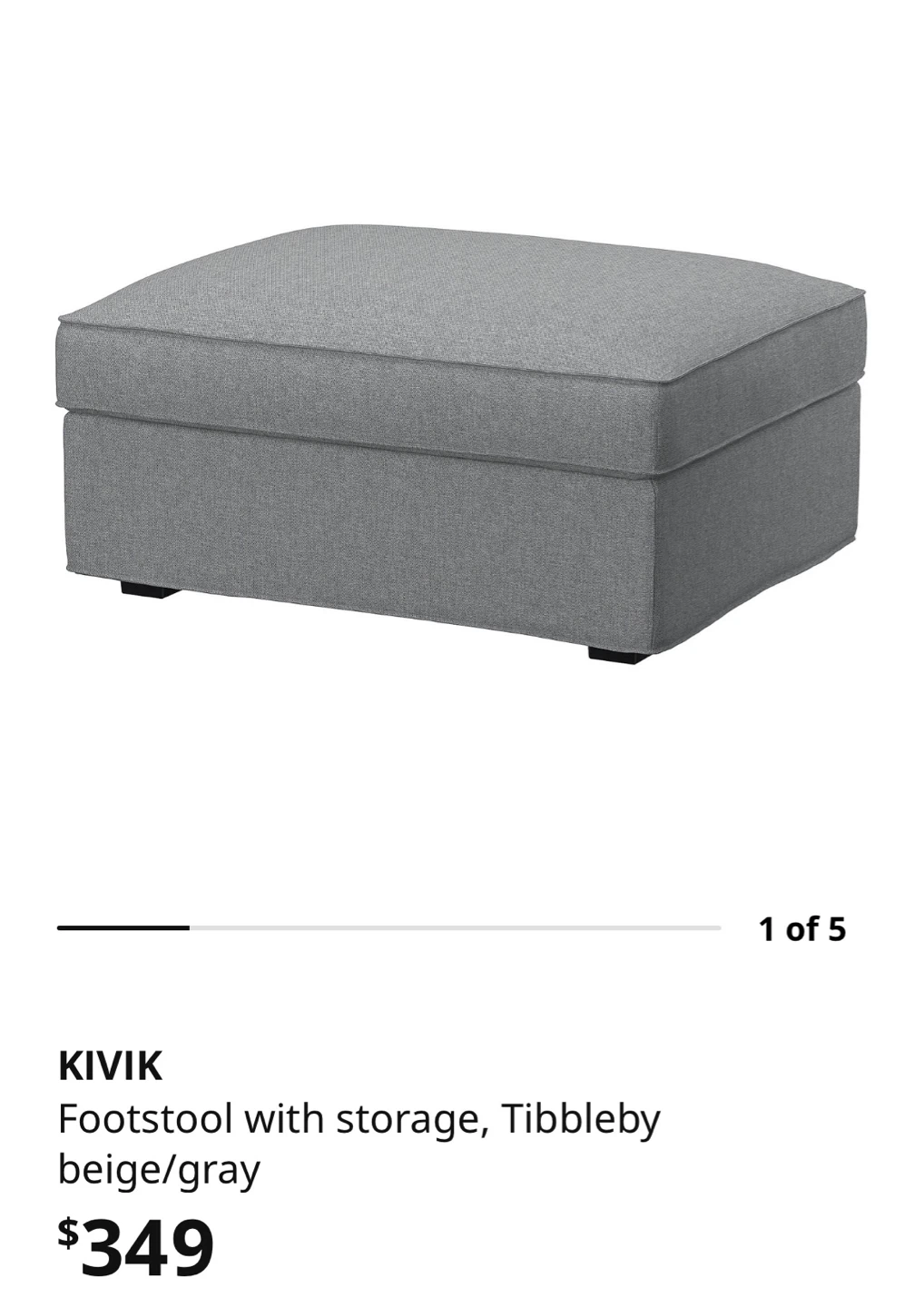 IKEA KIVIK Footstool with Storage - photo 5