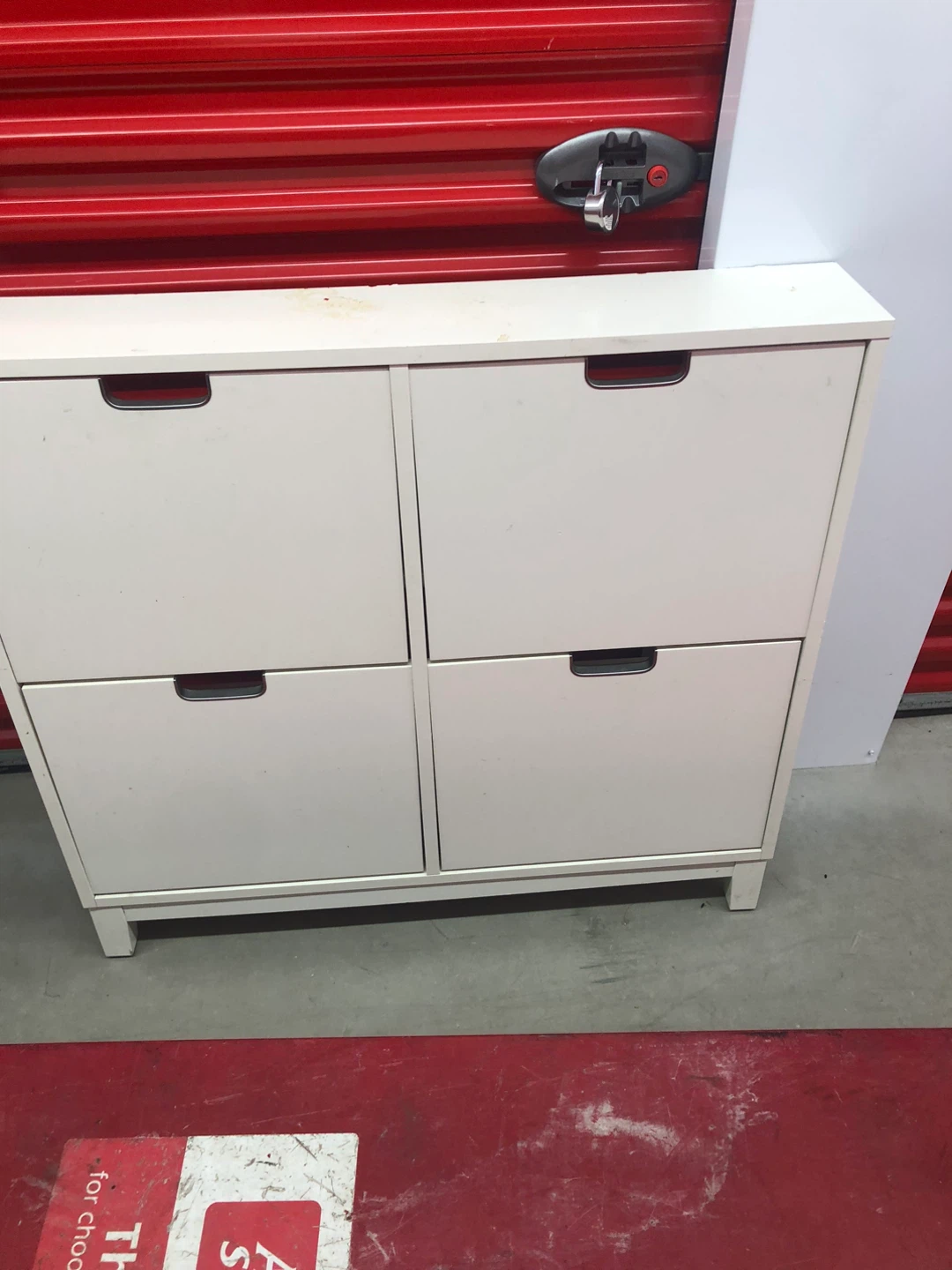 Ikea White Shoe Cabinet with 4 Drawers - photo 2