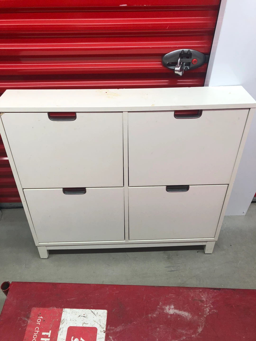 Ikea White Shoe Cabinet with 4 Drawers