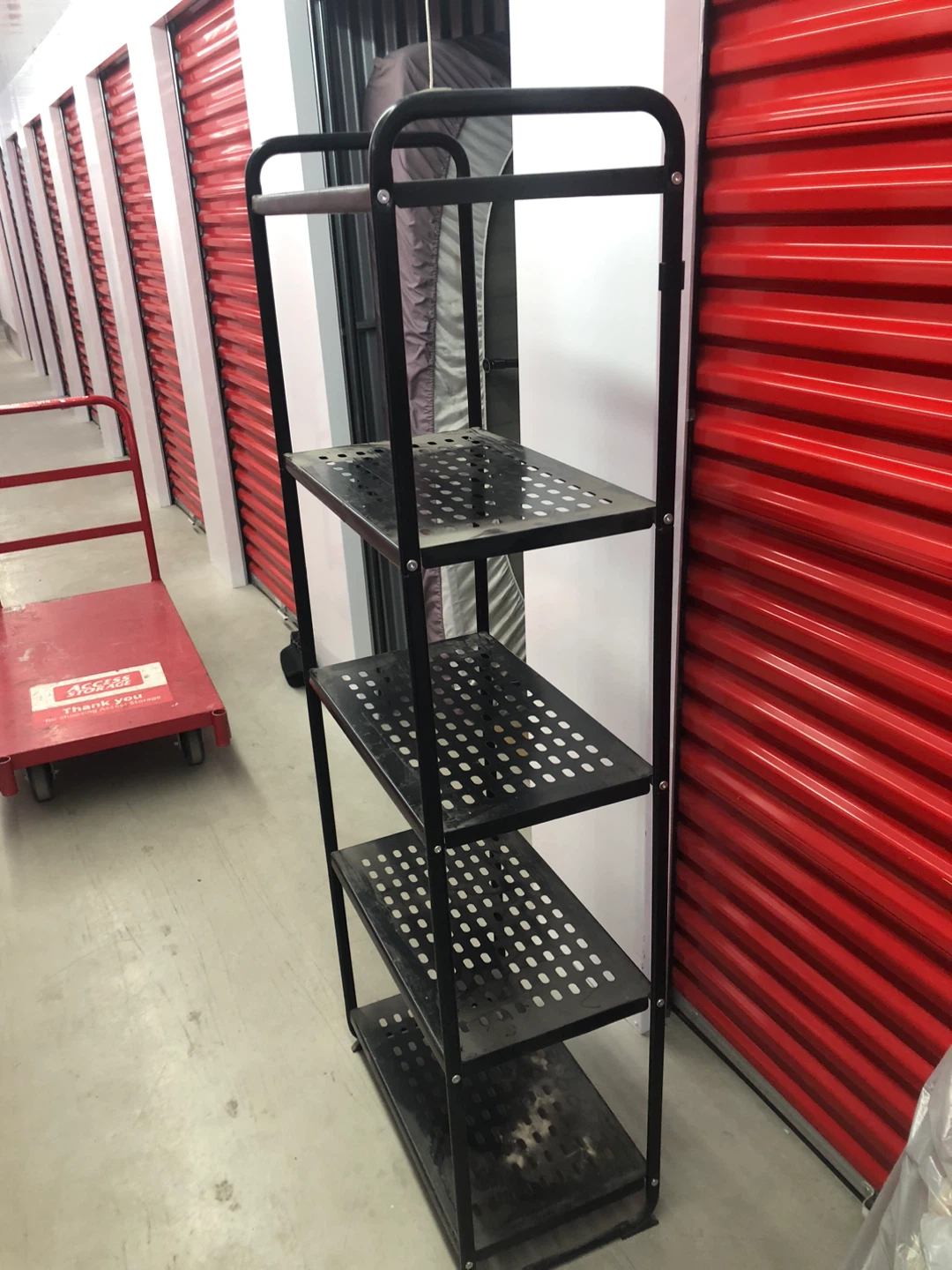 Black 4-Tier Metal Shelving Unit - photo 2