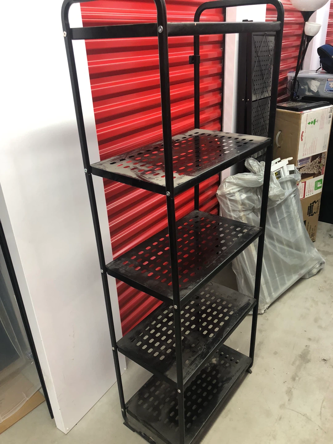 Black 4-Tier Metal Shelving Unit - photo 3