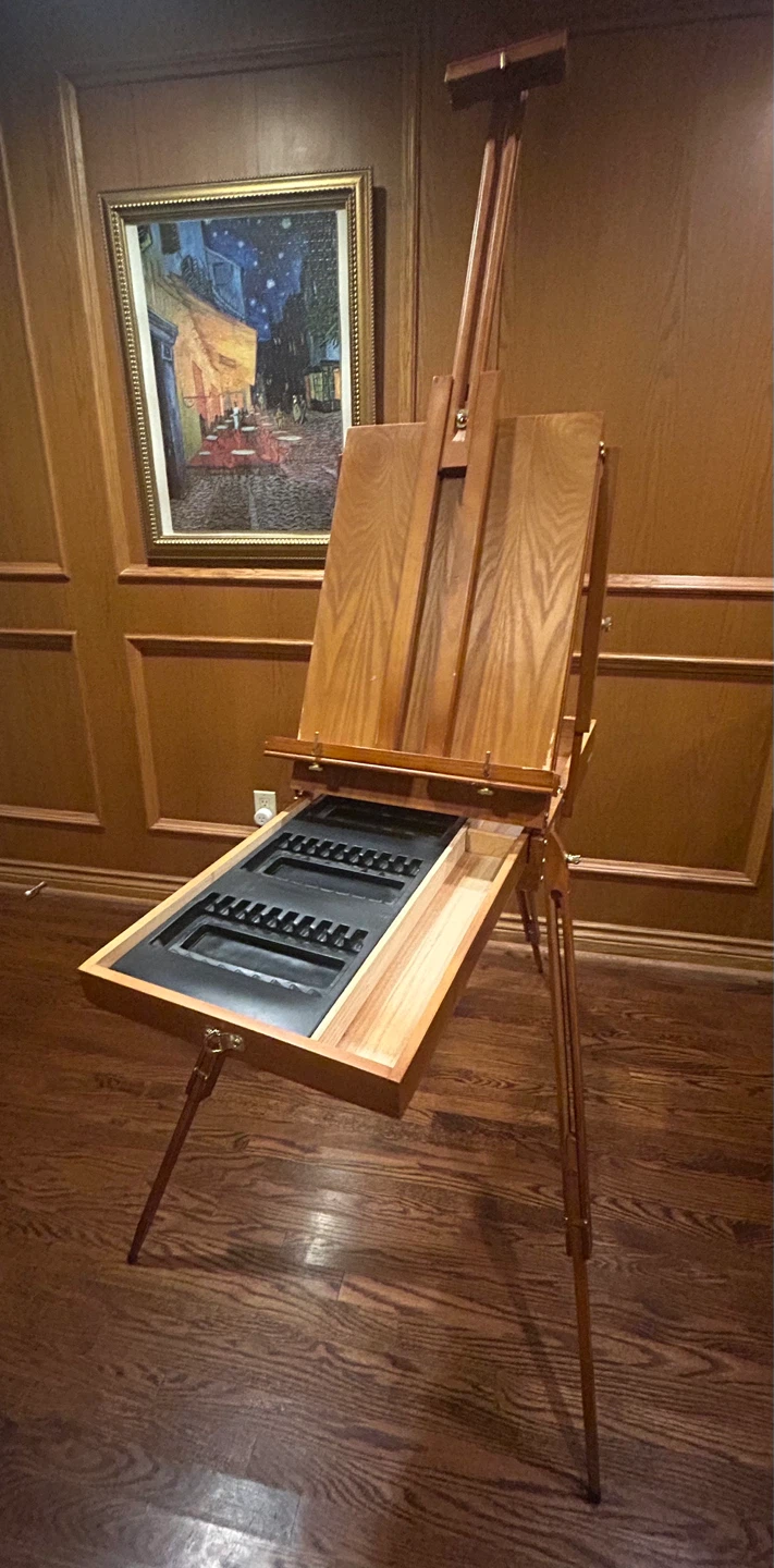 Wooden Art Easel with Storage Drawer