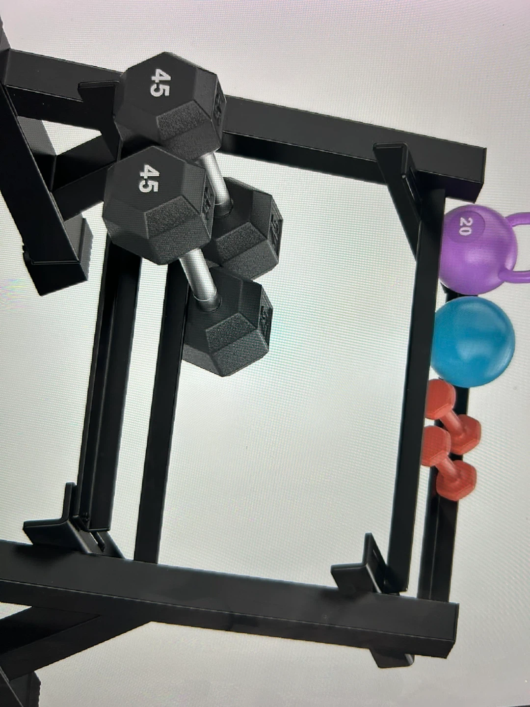 Black Dumbbell Rack Stand