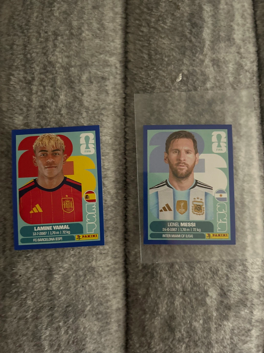 Panini FIFA Football Stickers - Lamine Yamal & Lionel Messi Blue
