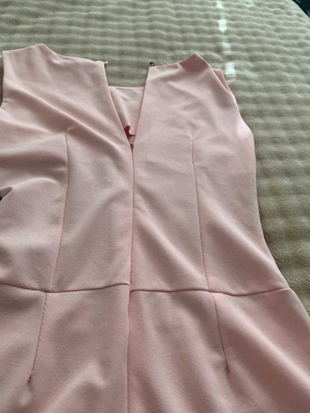 AERFAN Pink Jumpsuit with Black Lace Detail - photo 4