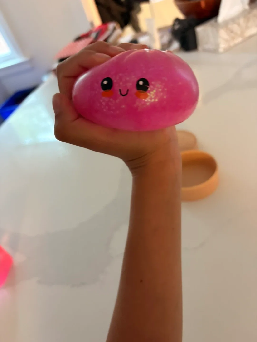 Pink glitter dumpling