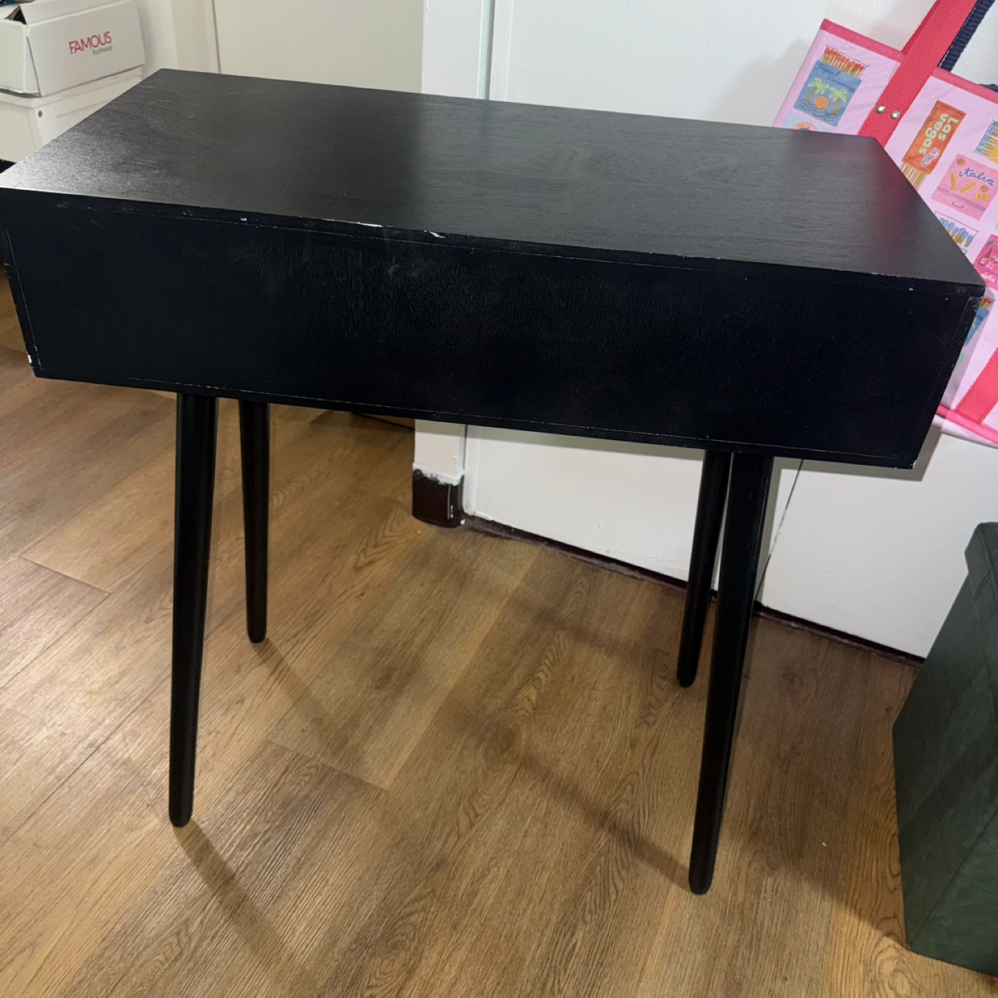 SAFAVIEH Dean 2 Drawer Modern Solid Console Table, Black - photo 4