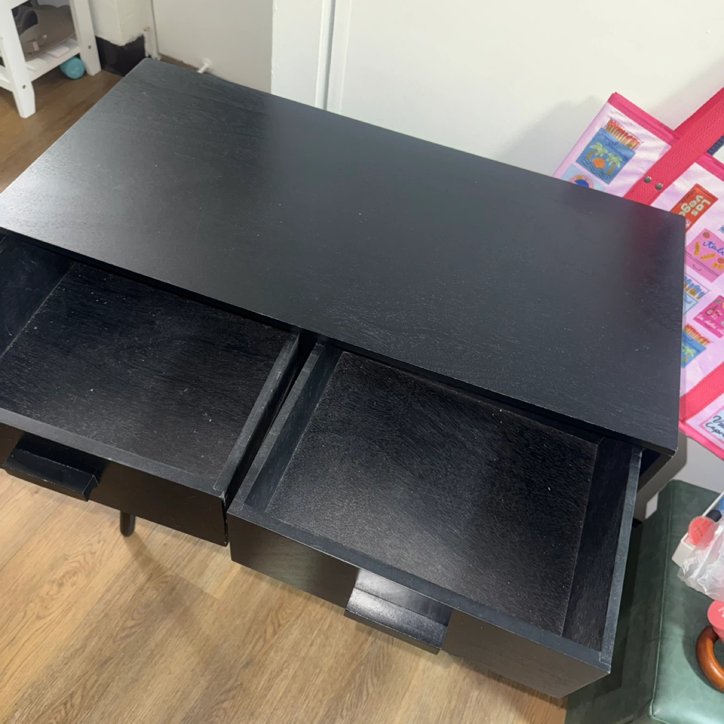 SAFAVIEH Dean 2 Drawer Modern Solid Console Table, Black - photo 3