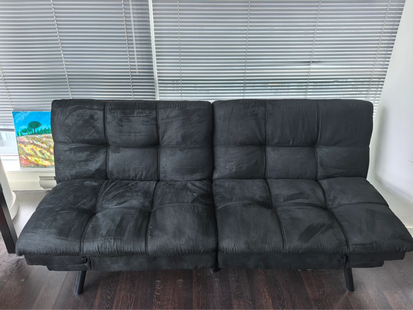 Mainstays 72" Memory Foam Futon Sofa Bed Black - photo 2
