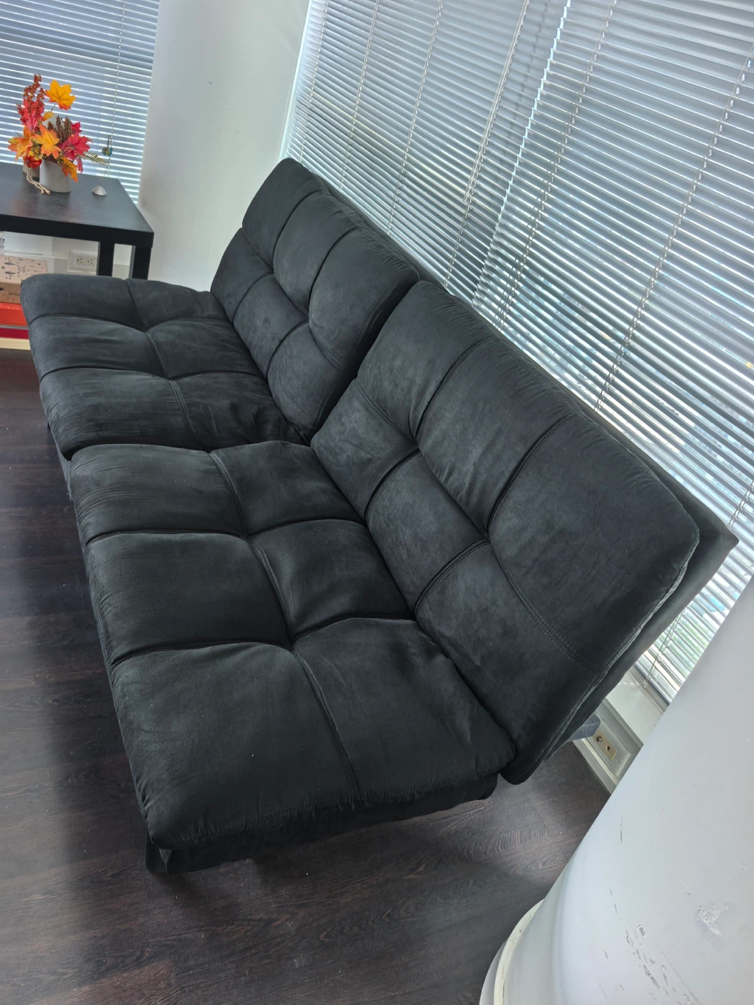 Mainstays 72" Memory Foam Futon Sofa Bed Black