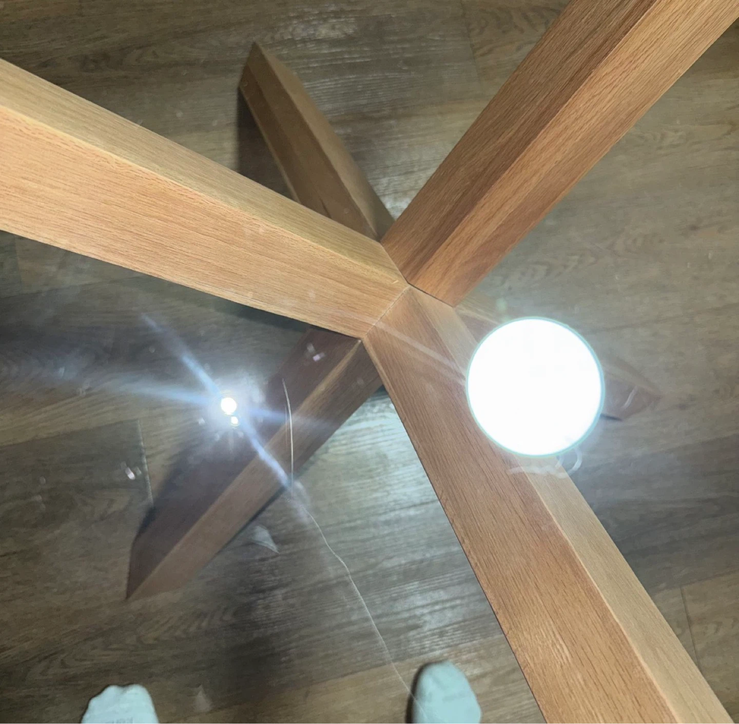 Poly & Bark Round Glass Dining Table - photo 5