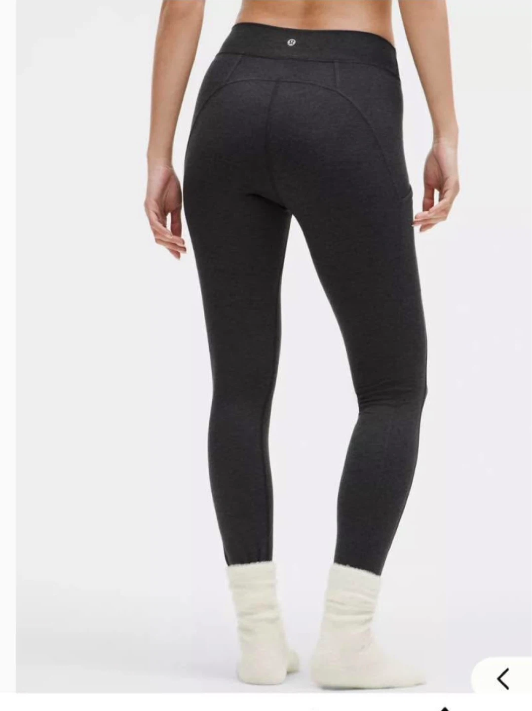 Lululemon Black Crop Tank Top & Leggings Set - photo 4