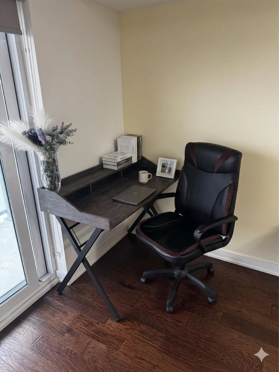 Computer Desk with Black Gaming Chair