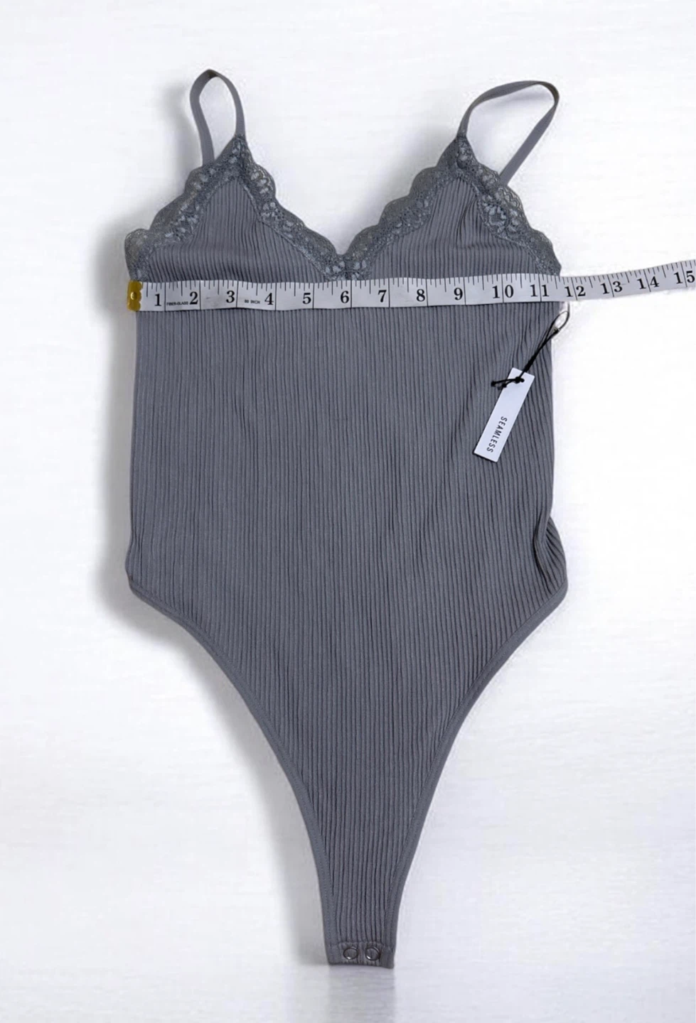 Forever 21 Gray Lace Trim Bodysuit - photo 5