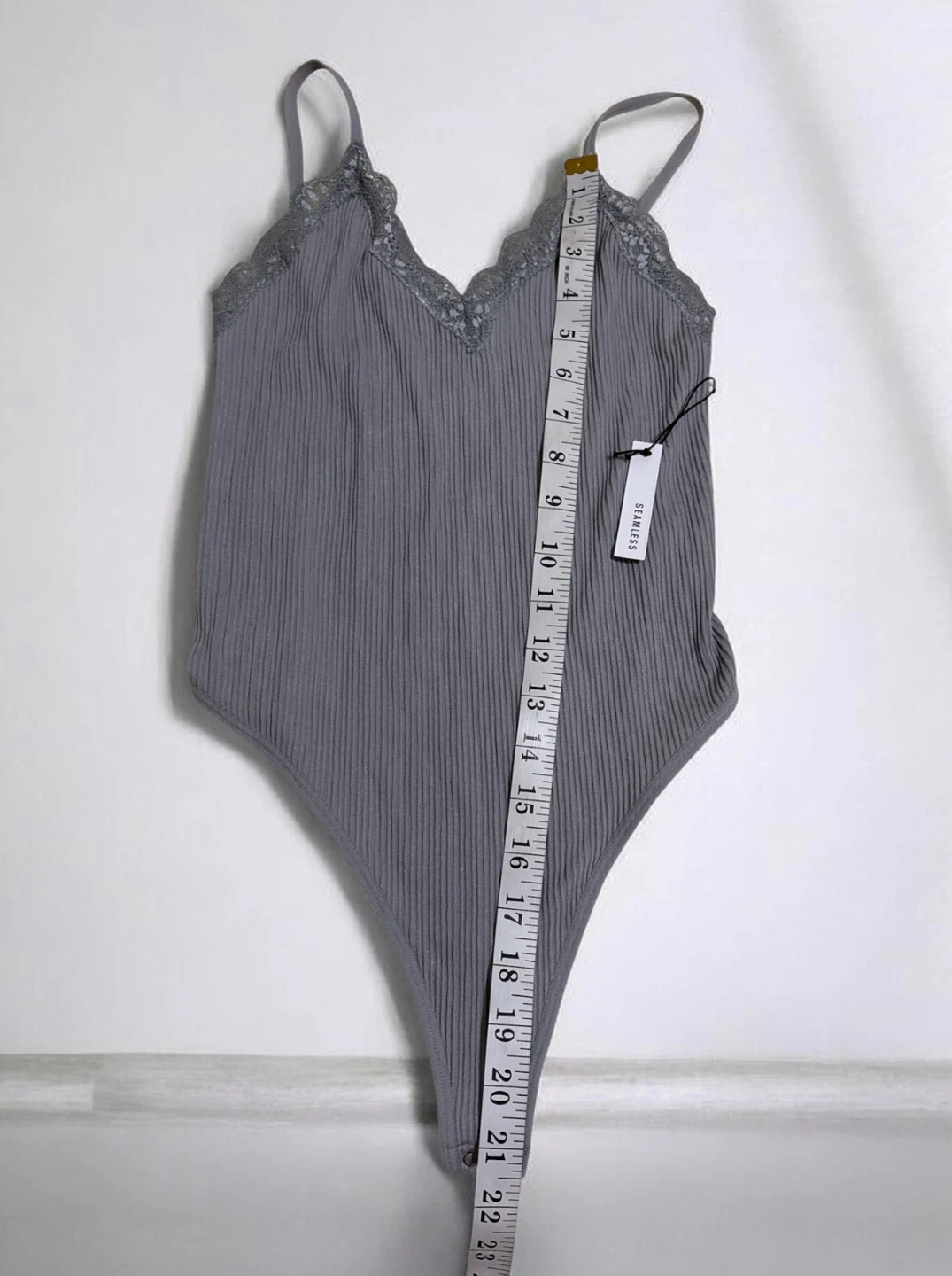 Forever 21 Gray Lace Trim Bodysuit - photo 4