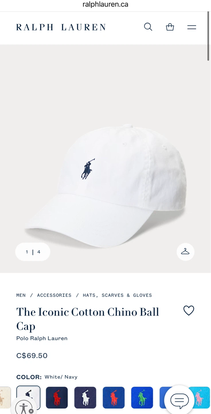 Polo Ralph Lauren white ball cap - photo 2