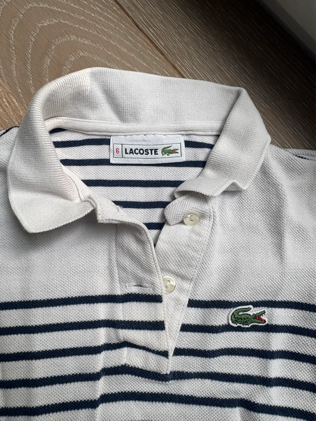 Kids Lacoste Striped Polo Dress Size 4 - photo 2