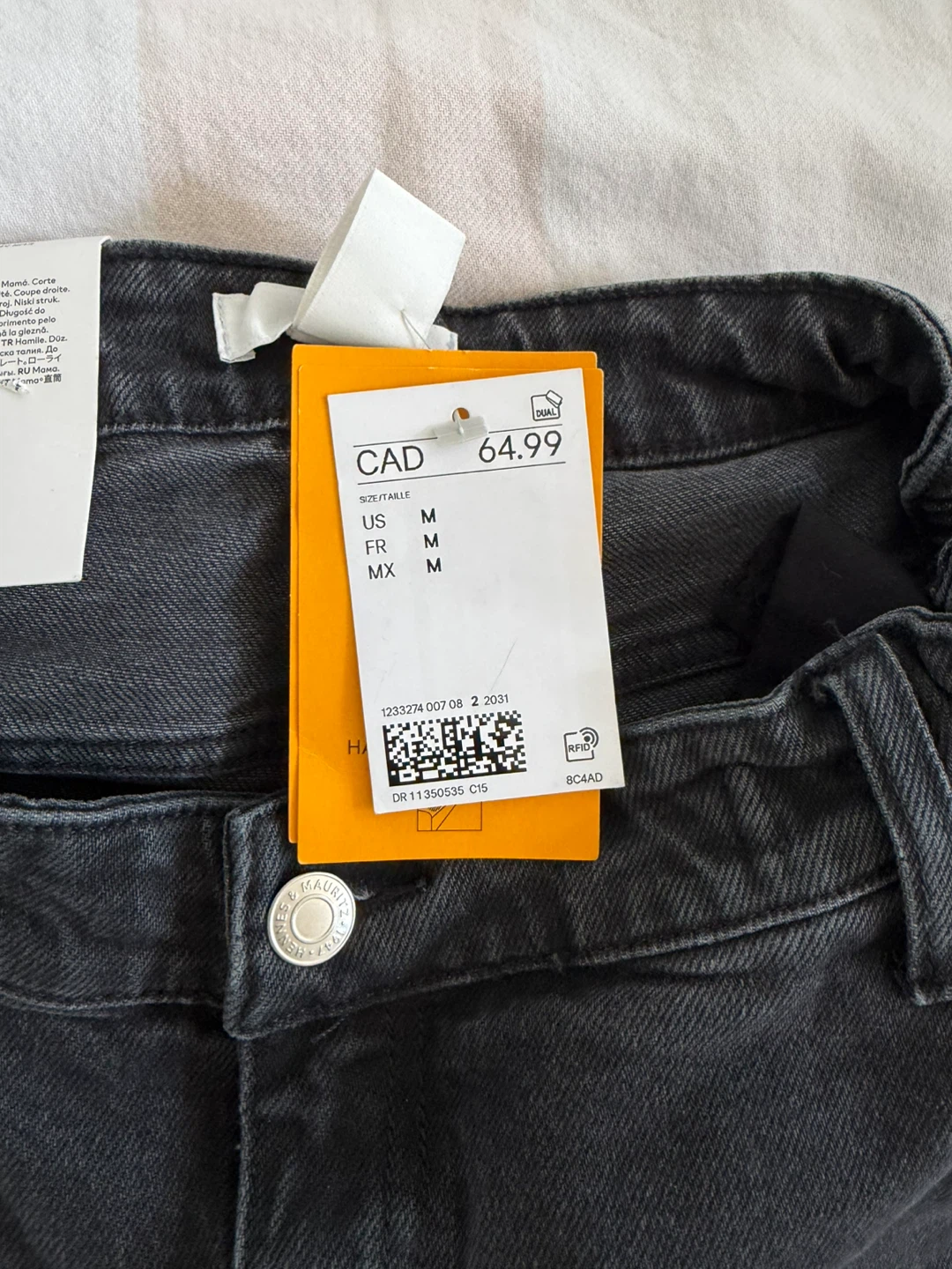H&M Mama Straight Jeans - Size M - Black - photo 2