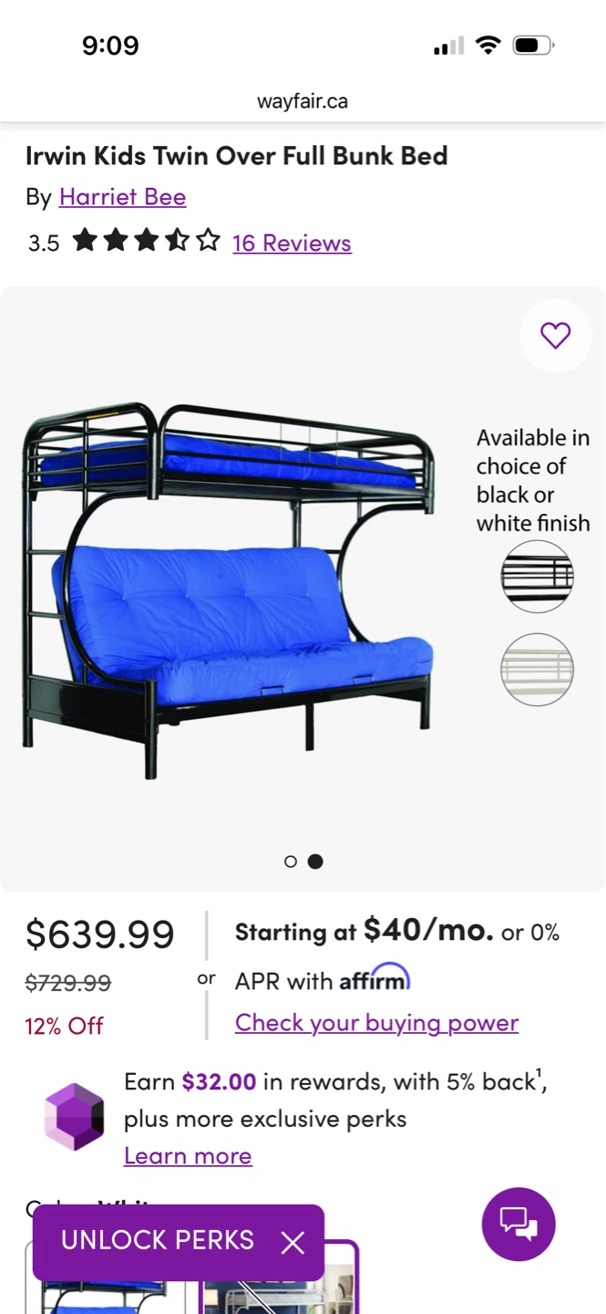 Twin Over Full Futon Bunk Bed - photo 3