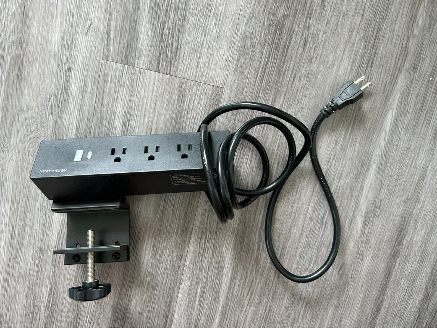 Motion Grey Clamp-Mounted Surge Protector Power Strip - photo 2