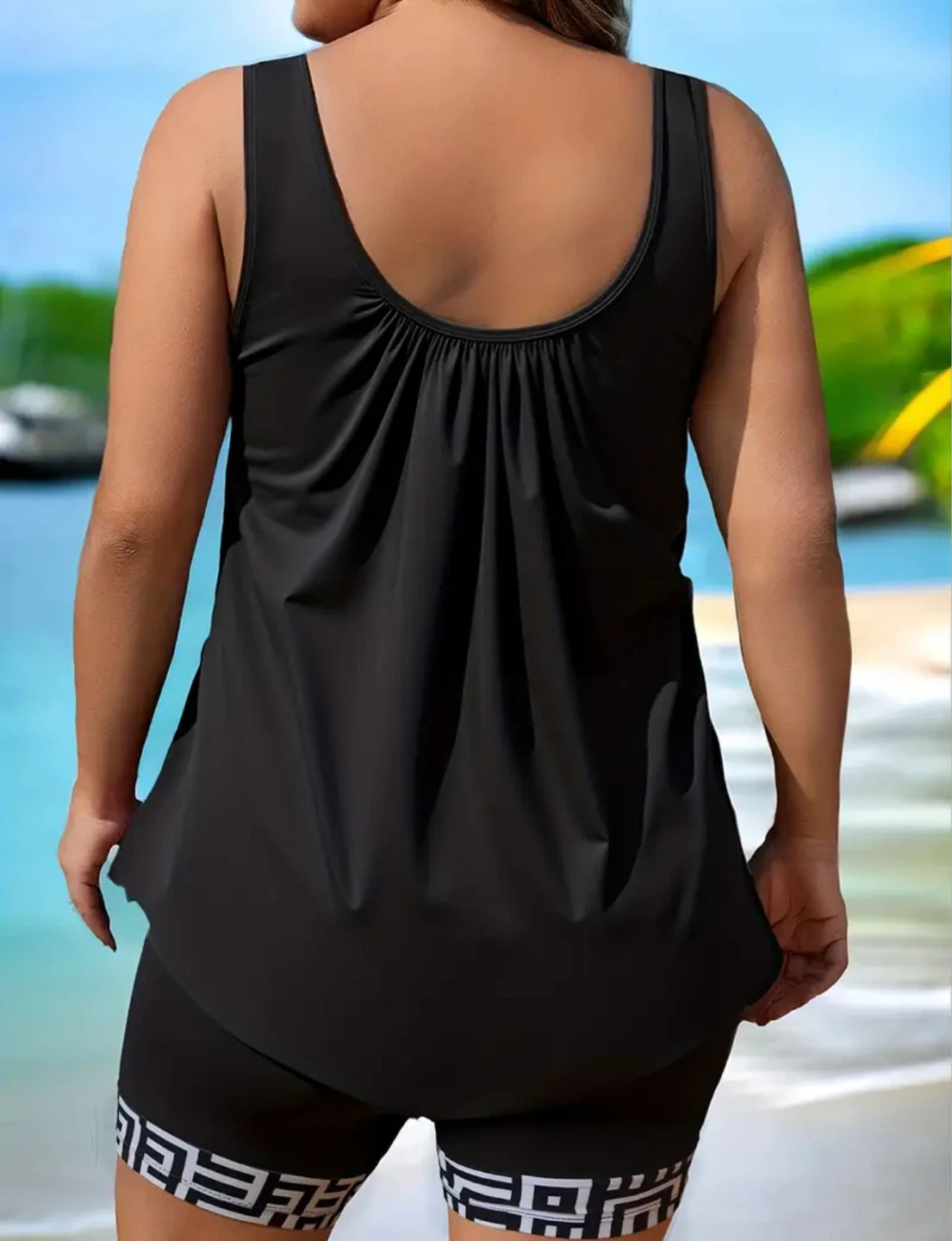 4XL Women’s Plus Size Swimwear Set with Shorts - photo 2