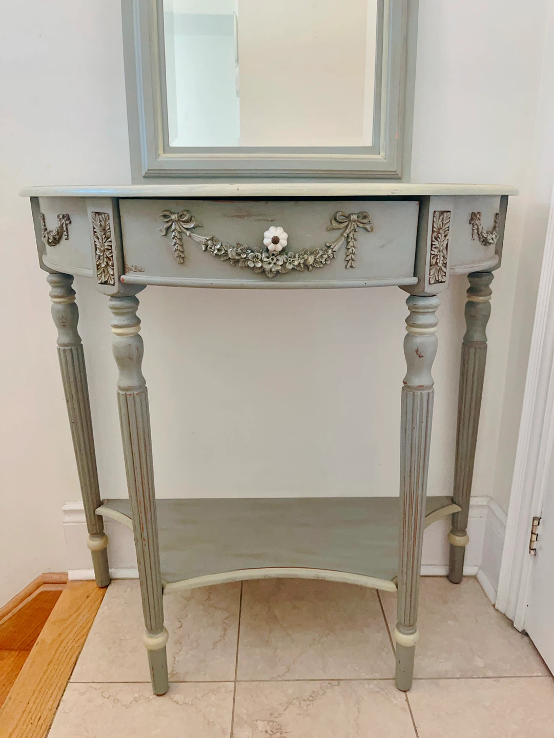 French Console Table with Mirror - photo 3