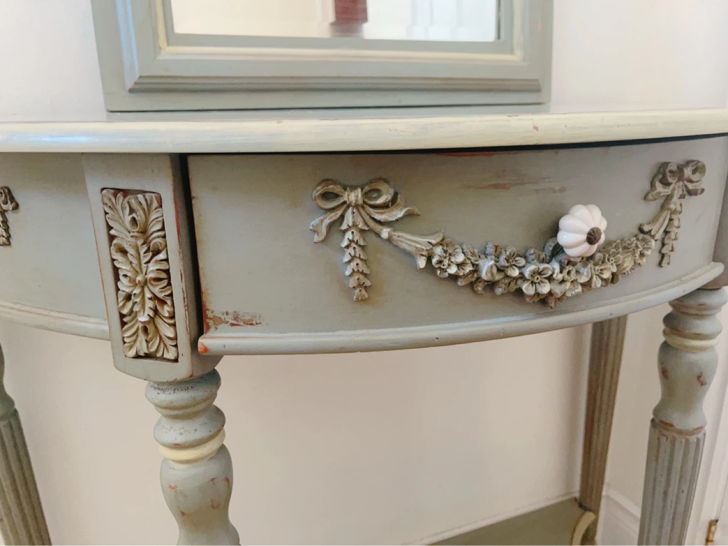French Console Table with Mirror - photo 4